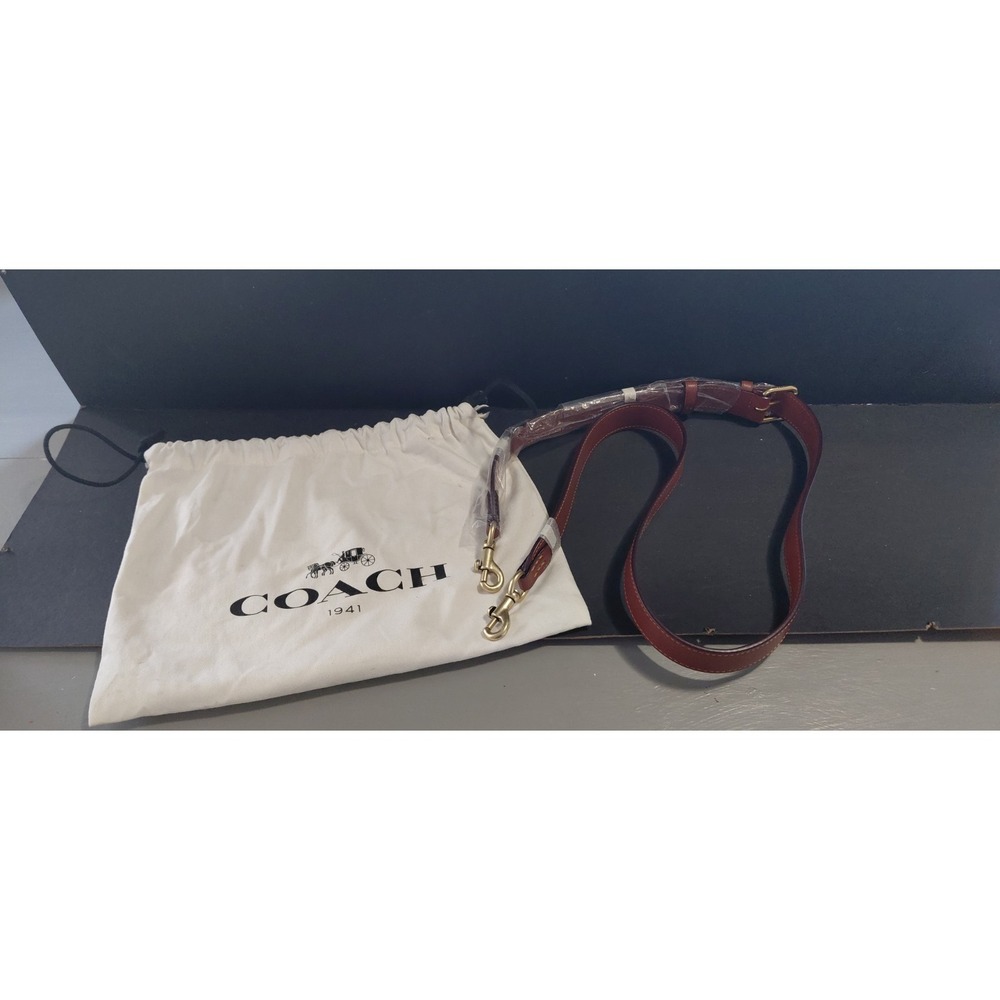 MaroonBrown & Gold Coach replacement crossbody strap Seven Holes Adjustable 42in